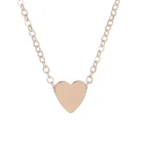 Korea Peach Heart Mini Love Glossy Three-dimensional Pendant Love Clavicle Chain For Women main image 5