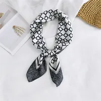 New Wild Spring Scarf To Protect The Cervical Spine Korean Thin Sunscreen Small Square Silk Scarf For Women sku image 3