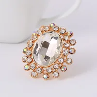 Hot Retro Full Diamond Crystal Glass Adjustable Ring Wholesale Nihaowholesale sku image 1