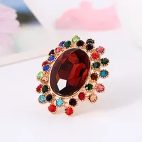 Hot Retro Full Diamond Crystal Glass Adjustable Ring Wholesale Nihaowholesale sku image 3