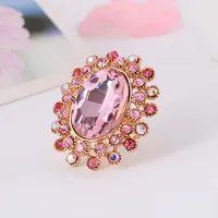 Hot Retro Full Diamond Crystal Glass Adjustable Ring Wholesale Nihaowholesale sku image 5