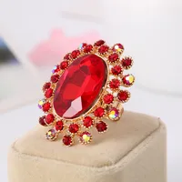 Hot Retro Full Diamond Crystal Glass Adjustable Ring Wholesale Nihaowholesale sku image 6