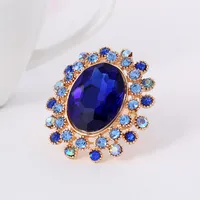 Hot Retro Full Diamond Crystal Glass Adjustable Ring Wholesale Nihaowholesale sku image 7