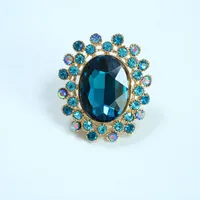 Hot Retro Full Diamond Crystal Glass Adjustable Ring Wholesale Nihaowholesale sku image 8