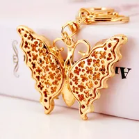 Diamond Opal Butterfly Ladies Metal Pendant Insect Car Keychain main image 5