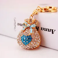 Korean Alloy Lucky Purse Diamond Keychain main image 2