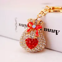 Korean Alloy Lucky Purse Diamond Keychain main image 3