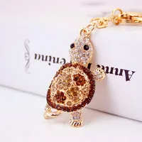 Cute Funny Tortoise Alloy Metal Unisex Keychain sku image 3