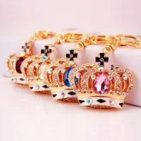 Korean Diamond Gemstone Crown Women's Car Metal  Key Chain sku image 5