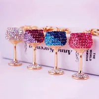 Diamond Crystal Wine Glass Car Keychain sku image 5