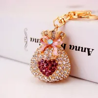 Korean Alloy Lucky Purse Diamond Keychain sku image 6