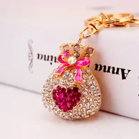 Korean Alloy Lucky Purse Diamond Keychain sku image 4