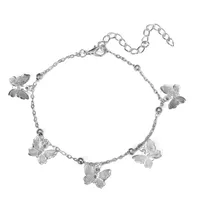 Fashion New Beach Hollow Butterfly Alloy Pendant Handmade Anklet main image 3
