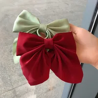 Korean Hairpin Headdress Solid Color Bow Duckbill Clip Hairpin Wholesale main image 3