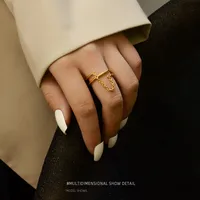 Wholesale Jewelry Retro 304 Stainless Steel No Inlaid 18K Gold Plated Plating main image 5