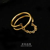 Wholesale Jewelry Retro 304 Stainless Steel No Inlaid 18K Gold Plated Plating main image 3