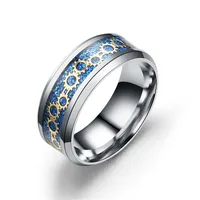 Titanium&stainless Steel Fashion Geometric Ring  (black Bottom Alloy Plate - 6) Nhtp0059-black-bottom-alloy-plate-6 sku image 12