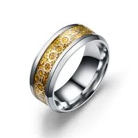 Titanium&stainless Steel Fashion Geometric Ring  (black Bottom Alloy Plate - 6) Nhtp0059-black-bottom-alloy-plate-6 sku image 20