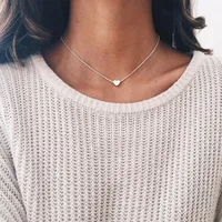 Hot Selling Geometric Heart-shaped Pendant Stainless Steel Necklace main image 2