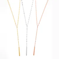 Geometric Y-shaped Long Pendant  Stainless Steel Necklace Women's Necklace main image 2