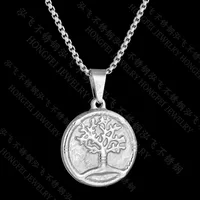 Titanium&stainless Steel Simple Flowers Necklace  (steel Color) Nhhf0884-steel-color sku image 1