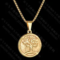 Titanium&stainless Steel Simple Flowers Necklace  (steel Color) Nhhf0884-steel-color sku image 2