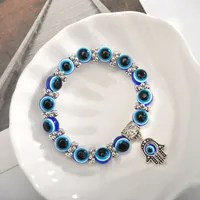 Retro Blue Eye Bead Fatima  Fashion Evil Eye Bracelet Wholesale main image 2