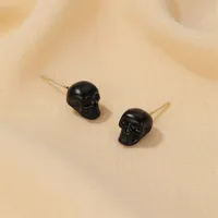 Fashion Ghost Head Gothic Retro Skull Retro  Earrings sku image 2