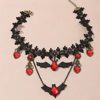 Fashion Creative Lace Exquisite Halloween Lace Bat Necklace Wholesale main image 2
