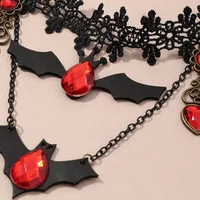 Fashion Creative Lace Exquisite Halloween Lace Bat Necklace Wholesale main image 4