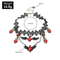 Fashion Creative Lace Exquisite Halloween Lace Bat Necklace Wholesale main image 5
