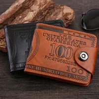 New Pressure Change Short Retro Magnetic Buckle Dollar Pattern Men's Wallet Wholesale main image 1