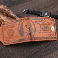 New Pressure Change Short Retro Magnetic Buckle Dollar Pattern Men's Wallet Wholesale main image 2