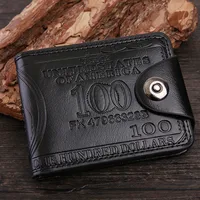 New Pressure Change Short Retro Magnetic Buckle Dollar Pattern Men's Wallet Wholesale sku image 1