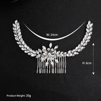Fashion Luxury Rhinestone Hand-inserted Hair Comb Wholesale main image 5