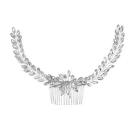 Fashion Luxury Rhinestone Hand-inserted Hair Comb Wholesale main image 2