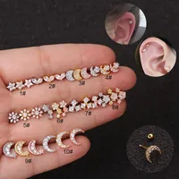 Ear Cartilage Rings & Studs Lady Flower 316 Stainless Steel  Copper main image 1
