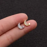 Ear Cartilage Rings & Studs Lady Flower 316 Stainless Steel  Copper main image 2