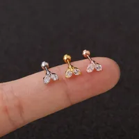 Ear Cartilage Rings & Studs Lady Flower 316 Stainless Steel  Copper main image 3