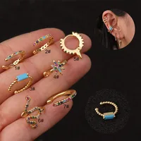 Lady U Shape Copper Earrings main image 1