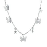 Butterfly Star Pendant Creative Retro Alloy Metal Multilayer Clavicle Chain Necklace Wholesale main image 2