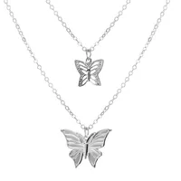 Butterfly Star Pendant Creative Retro Alloy Metal Multilayer Clavicle Chain Necklace Wholesale main image 5