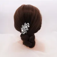 Fashion Retro Rhinestone Insert Comb Size Pearl Personality Plate Hair Comb Accessories main image 2