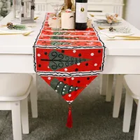 New Christmas Decoration Knitted Cloth Table Runner Creative Christmas Table Decoration main image 2