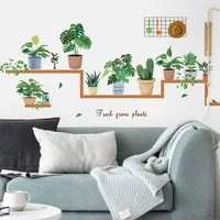 Nordic Home Fresh Potted Combination Living Room Bedroom Ins Decorative Background Wall Sticker Self-adhesive And Removable Fx-c57 main image 3