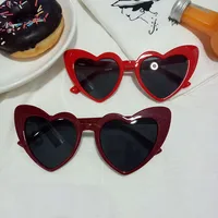 Elegant Heart Shape Resin Special-Shaped Mirror Clubmaster Full Frame Women's Sunglasses main image 4