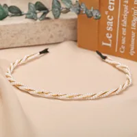 Hot Selling Faux Pearl Headband Creative Retro Fashion Pearl Headband main image 4