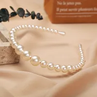 Hot Selling Faux Pearl Headband Creative Retro Fashion Pearl Headband sku image 1