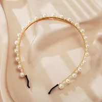 Hot Selling Faux Pearl Headband Creative Retro Fashion Pearl Headband sku image 4