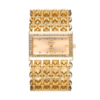 Fashion Temperament Rectangular Steel Band Ladies Bracelet Diamond Wide Strap Quartz Watch main image 1